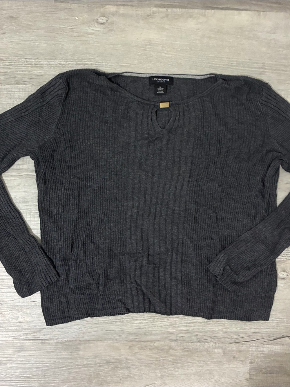 liz clairborne rib-knit sweater